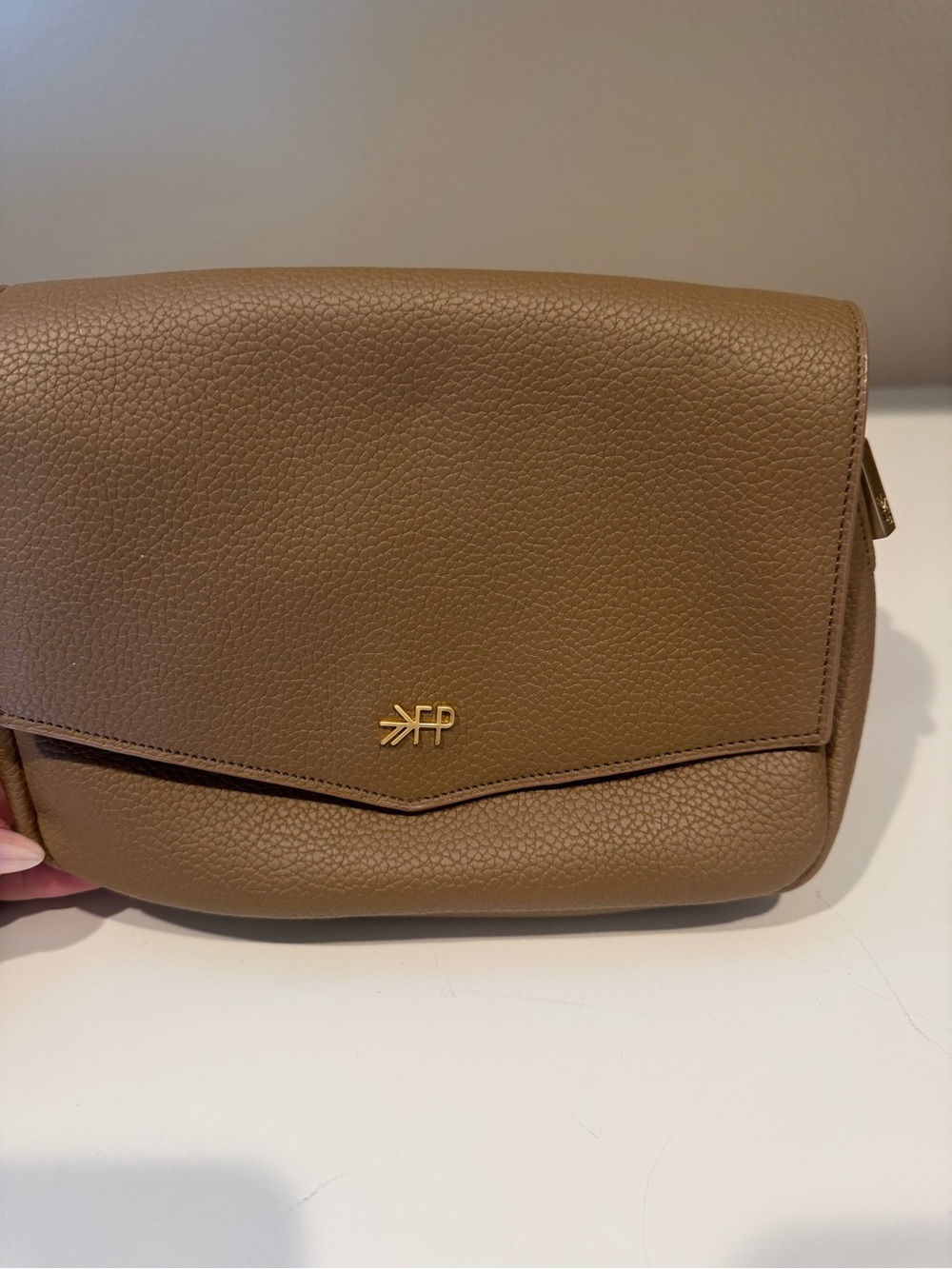 Freshly Picked Pebbled Crossbody Bag in Brown
